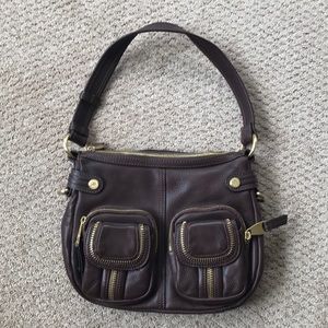 B Makowsky leather small hobo bag